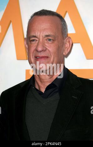 Tom Hanks nimmt an einem Fotoanruf „Ein Mann namens Otto“ im Corinthia Hotel in London Teil. Stockfoto