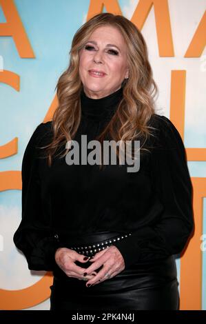 Rita Wilson nimmt an einem Fotoanruf „Ein Mann namens Otto“ im Corinthia Hotel in London Teil. Stockfoto