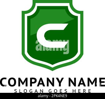 Ursprüngliches Letter C Security Company Logo, ursprüngliches Letter of Security Shield Logo, Shield Logo, Security Logo Stock Vektor
