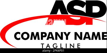 Design der ersten ASP-Logovorlage Stock Vektor