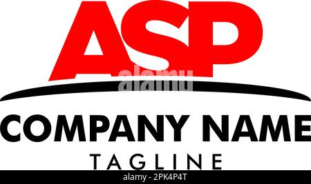 Design der ersten ASP-Logovorlage Stock Vektor