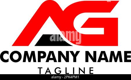 Ursprüngliches Design der Letter AG-Logovorlage Stock Vektor