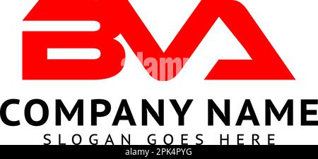 Design der BVA-Logo-Vorlage für den Anfangsbuchstaben Stock Vektor