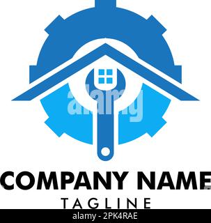 Design Der Logo-Vorlage Für Den Heimservice Stock Vektor