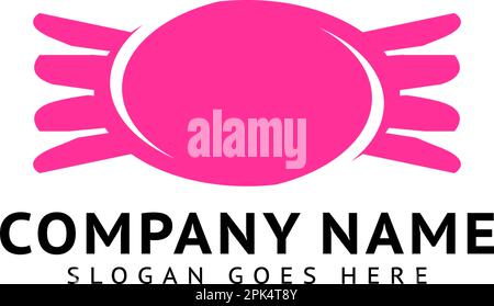 Vorlage für Candy-Vektor-Logo, Symbol für Candy-Shop, Sweet-Logo, Candy-Vektor, Candy-Bar-Logo, Lutscher-Symbol, Süßigkeiten-Symbol Stock Vektor