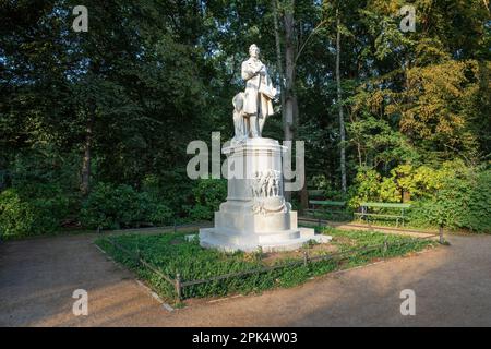 Albert Lortzing Statue im Tiergarten - Berlin Stockfoto