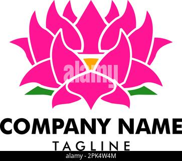 Schönheitsvektor Lotus Flowers Design Logo-Vorlage Stock Vektor