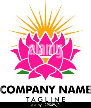 Schönheitsvektor Lotus Flowers Design Logo-Vorlage Stock Vektor