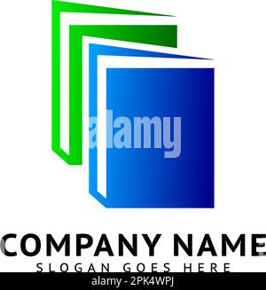 Designelemente für Logovorlagen für Bücher Stock Vektor