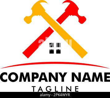 Design Der Logo-Vorlage Für Reparaturen Zu Hause Stock Vektor