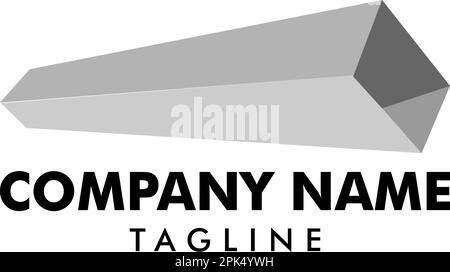 Quadratisches Stahlrohr, Metalldesign, Vektordarstellung Stock Vektor