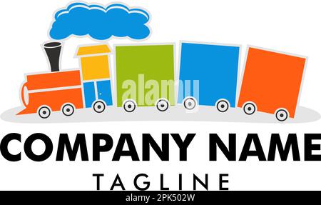 Logo-Designvorlage Für Kinder Trainieren Stock Vektor