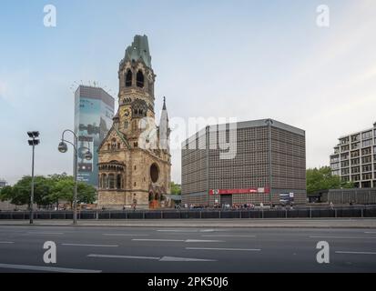 Kaiser-Wilhelm-Gedächtniskirche - beschädigt bei einem Bombenangriff - Berlin, Deutschland Stockfoto