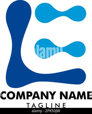 Technology – Anfängliches Logo-Design mit Buchstabe E. Stock Vektor