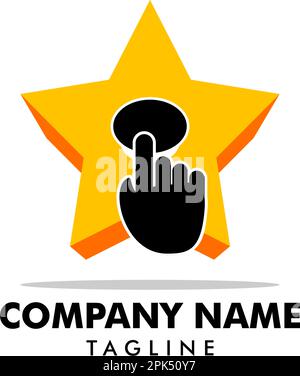 Berühren Sie „Star Logo Template Design“ Stock Vektor