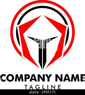 Spartan Warrior Logo-Vektordarstellung Stock Vektor