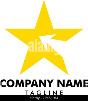 Design-Vektorvorlage Mit Sternpfeil-Logo Stock Vektor
