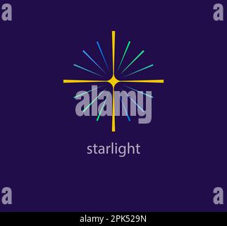Starlight-Logo. Einzigartiges farbenfrohes Design. Abstrakte Vorlage für das Festival-Logo. vektor. Stock Vektor