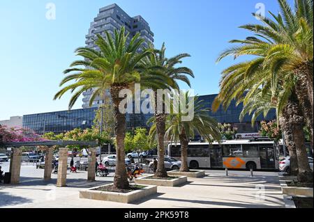 Straßenblick auf Herzliya Stockfoto