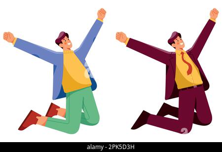 Der Sprung der Freude Stock Vektor