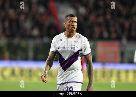 Cremona, Italien. 05. April 2023. Giovanni Zini Stadion, Cremona, Italien, 05. April 2023, igor (Fiorentina) während des Halbfinales - US Cremonese gegen ACF Fiorentina - italienischer Fußball Coppa Italia Spiel Credit: Live Media Publishing Group/Alamy Live News Stockfoto