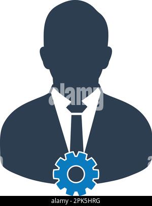 Symbol Für Kontoeinstellungen. Flache Vektor-EPS. Stock Vektor
