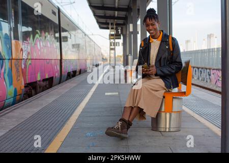 Bahnhof für afrikanische Mädchen Stockfoto