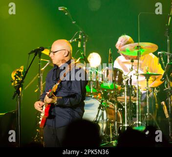 Aufführung von Mark Knopfler in Palau Sant Jordi Stockfoto