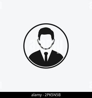 Symbol Für Avatar-Profil Für Unternehmen. Bearbeitbare Vektor-EPS-Symboldarstellung. Stock Vektor