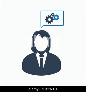 Creative Service-Symbol. Flache Vektor-EPS. Stock Vektor