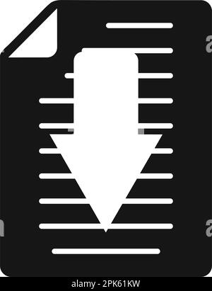 Download-Symbol. Bearbeitbare Vektorsymboldarstellung. Stock Vektor