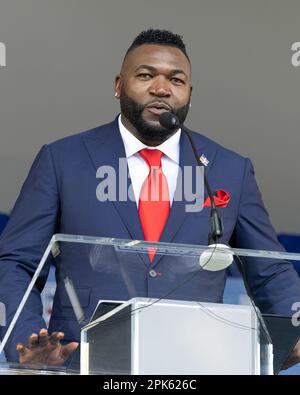 David Ortiz Einweihung in die MLB Hall of Fame 2022 - Cooperstown NY Stockfoto