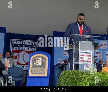 David Ortiz Einweihung in die MLB Hall of Fame 2022 - Cooperstown NY Stockfoto