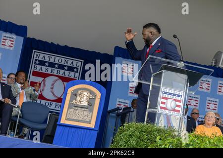 David Ortiz Einweihung in die MLB Hall of Fame 2022 - Cooperstown NY Stockfoto