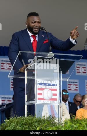 David Ortiz Einweihung in die MLB Hall of Fame 2022 - Cooperstown NY Stockfoto