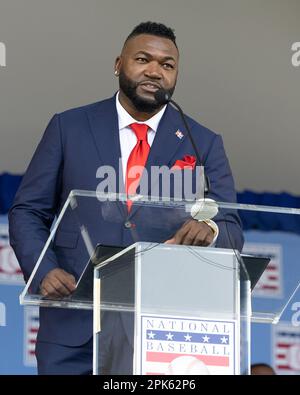 David Ortiz Einweihung in die MLB Hall of Fame 2022 - Cooperstown NY Stockfoto