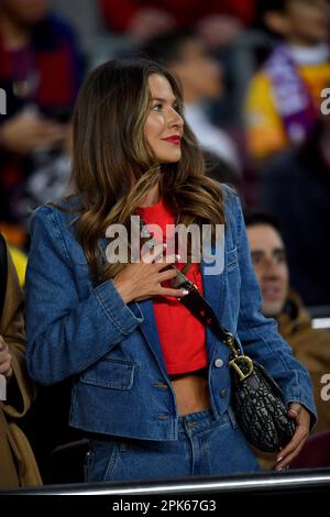 Barcelona, Esp. 05. April 2023. FC BARCELONA gegen REAL MADRID 5. April 2023 Anna Lewandowska während des Spiels auf der zweiten Etappe zwischen dem FC Barcelona und Real Madrid, das dem Halbfinale des Spanischen King's Cup im Spotify Camp Nou in Barcelona, Spanien entspricht. Kredit: Rosdemora/Alamy Live News Stockfoto