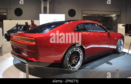 Dodge Charger Daytona SRT-Konzept auf der 2023 NY International Auto Show im Javits Center in New York, NY am 5. April 2023. (Foto: Stephen Smith/SIPA USA) Stockfoto