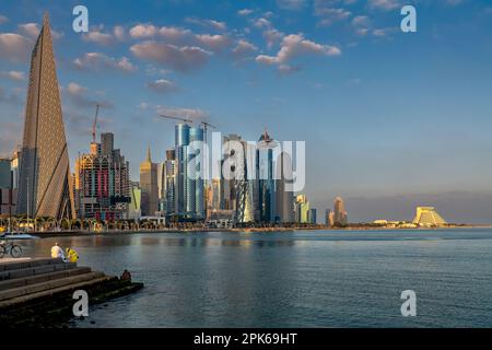 Skyline Von Doha, Doha, Katar Stockfoto