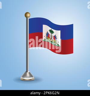 Haiti als Tafelflagge. Nationales Symbol, Vektordarstellung Stock Vektor