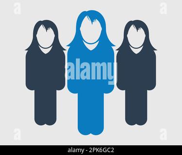 Symbol "Benutzerteam". Symbole für Standing Male auf grauem Hintergrund. Flache Vektor-EPS. Stock Vektor