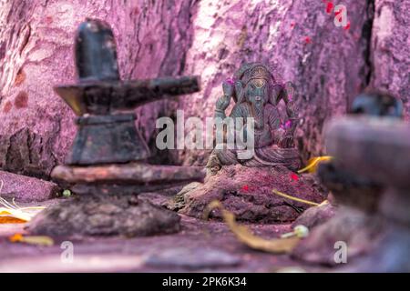 Ganesha, elefantengott im Hinduismus, Varanasi, Hinduismus, Uttar Pradesh, Indien Stockfoto