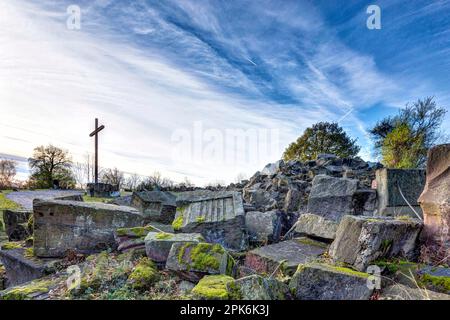Birkenkopf, Monte Scherbelino, Landschaftsdenkmal aus Trümmern der Stadt, 45 Prozent zerstört im Weltkrieg, Stuttgart, Baden-Württemberg Stockfoto