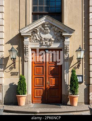 Eintritt zum Restaurant Hugo und Notte am Gendarmenmarkt, Berlin Stockfoto