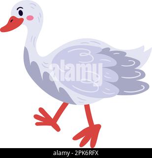 Süße Gans im Stehen Stock Vektor