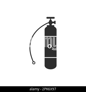 Symbol Für Tauchsauerstoffflasche. Bearbeitbare Vektor-EPS-Symboldarstellung. Stock Vektor