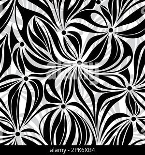 Abstraktes, nahtloses Blumenmuster. Hintergrund der Vektordarstellung Stock Vektor