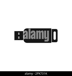 Symbol für USB-Flash-Laufwerk. Bearbeitbare Vektor-EPS-Symboldarstellung. Stock Vektor