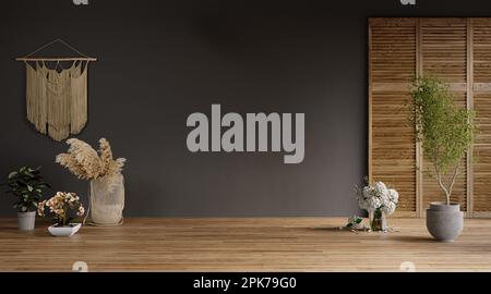 Modernes Apartment mit Innenausstattung. Innenraummodell Stockfoto