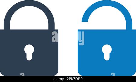 Sperrsymbol. Flache Vektor-EPS. Stock Vektor